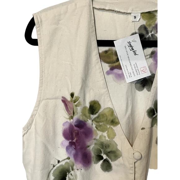 NWT One-of-a-Kind Oriental Painting by Kay Stratman "Singing Bird" 100% Silk - Picture 2 of 16